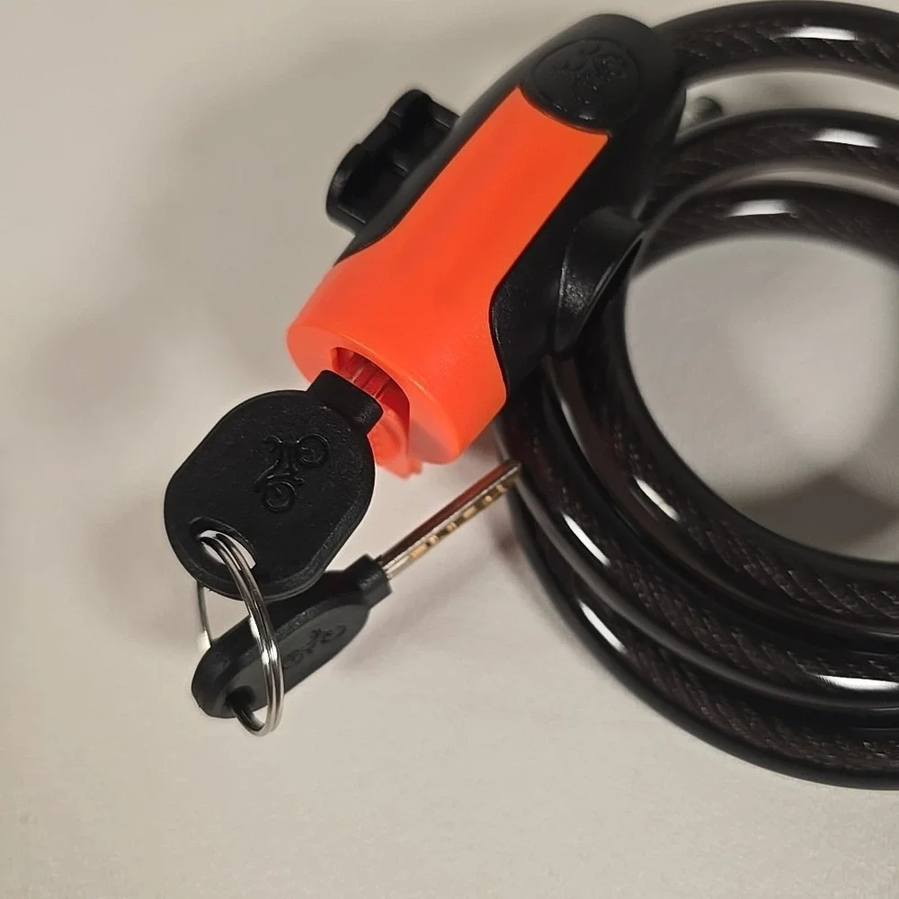 Bike Lock,‎ 1/2 Inch Thick Bike Lock Cable Coiled Secure Bicycle Lock with Keys